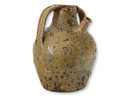 Large Antique French Glazed Terracotta Jug