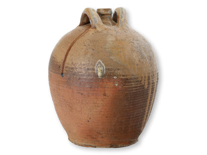 Large Antique French Glazed Terracotta Jug