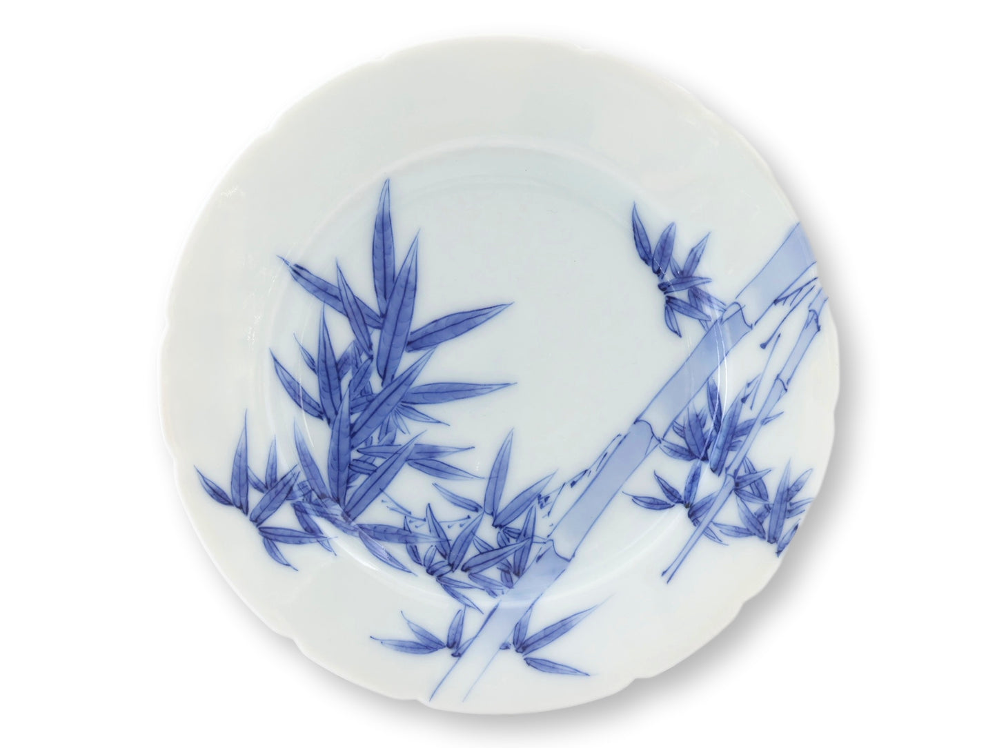 Japanese Meiji Porcelain Bamboo Cake Plates