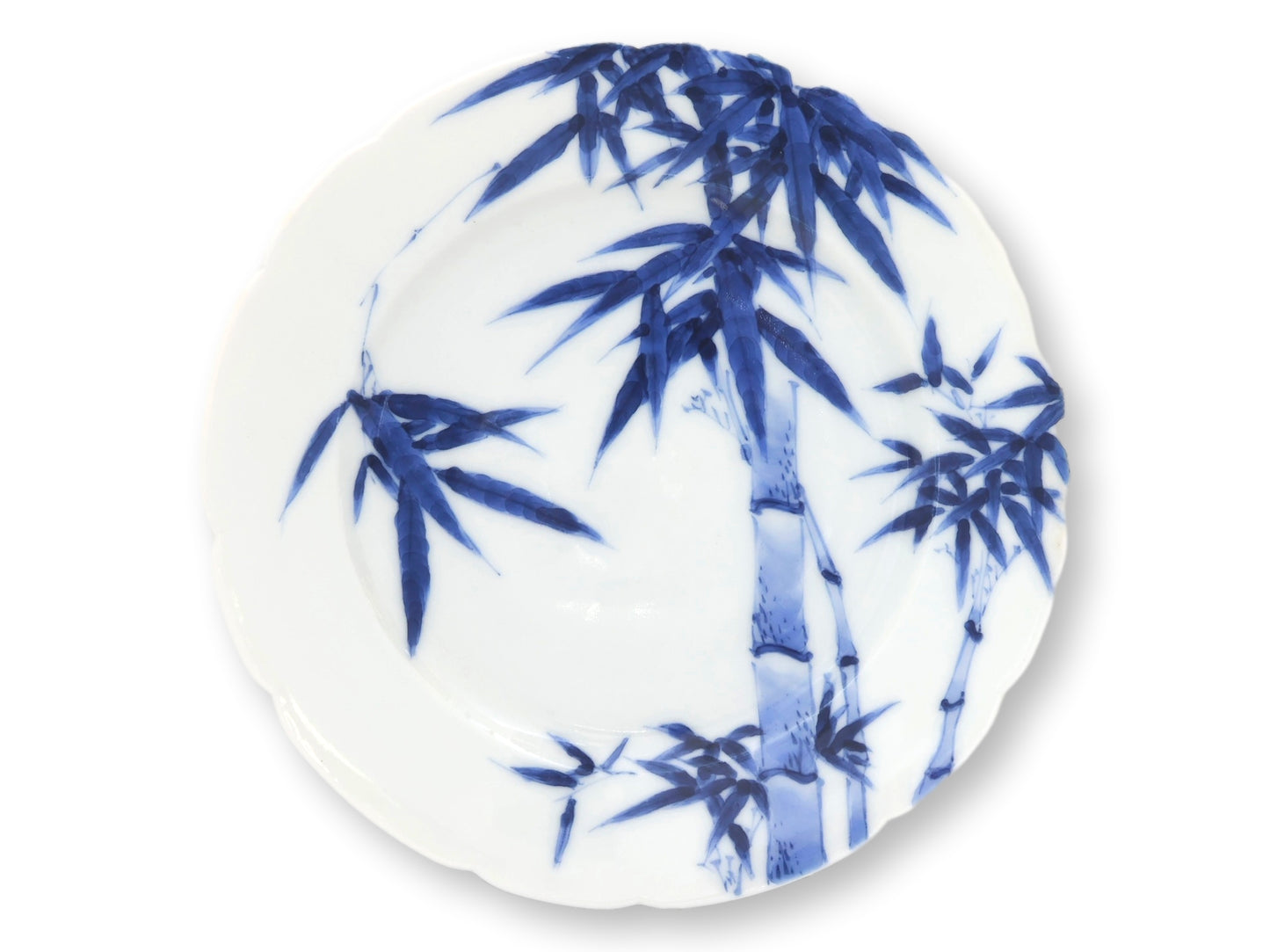 Japanese Meiji Porcelain Bamboo Cake Plates