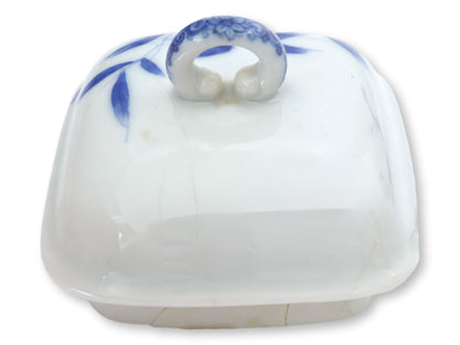 Japanese Meiji Porcelain Bamboo Tea Set, 3 Pieces