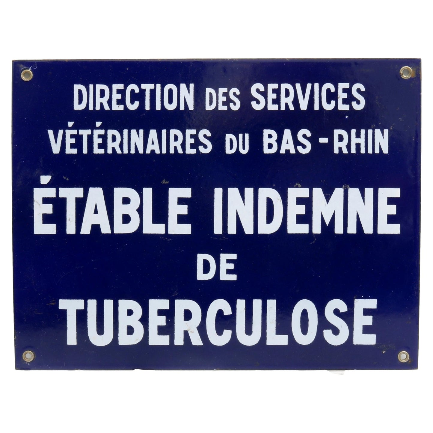Vintage French Enamel Veterinary Health Sign