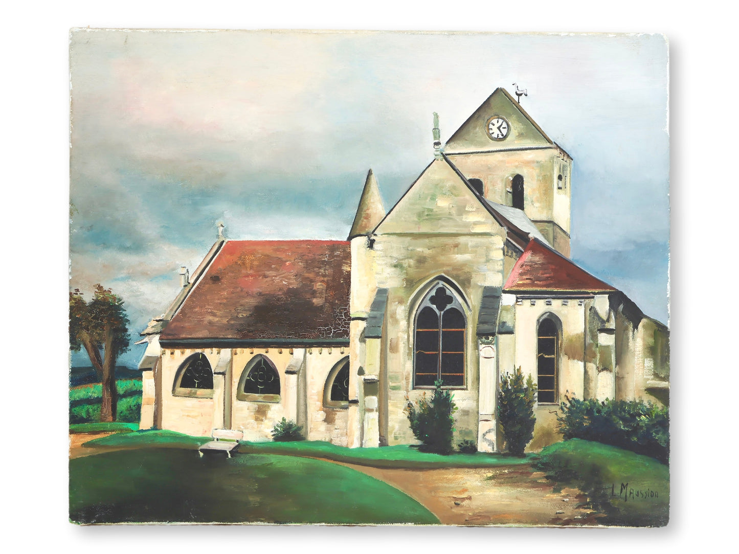 Midcentury French Church Painting