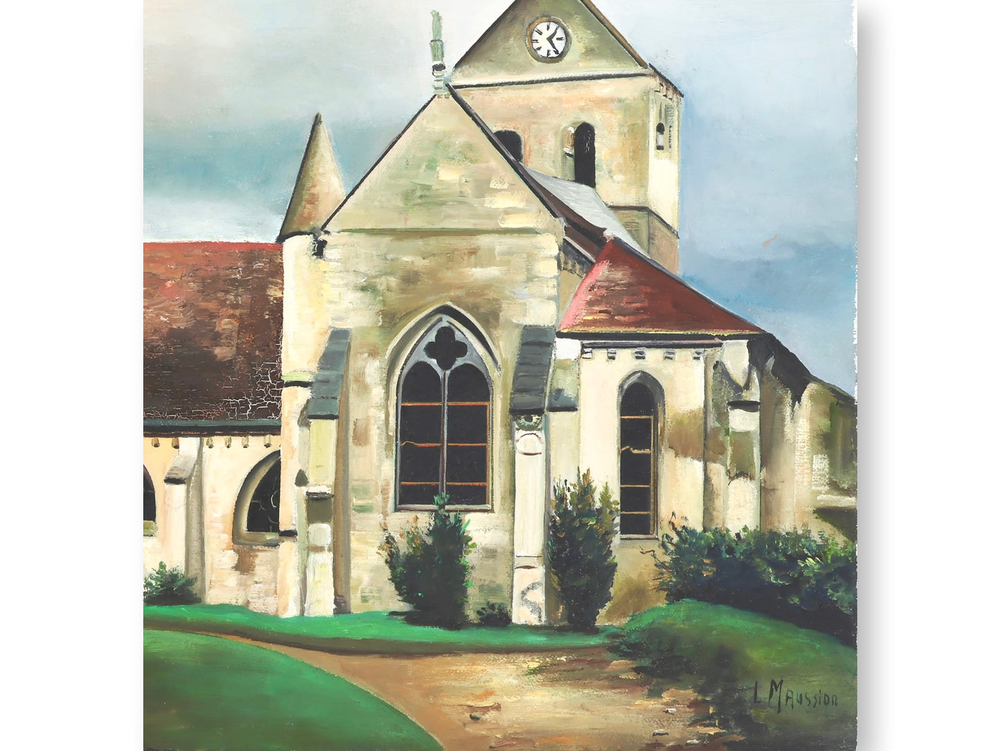 Midcentury French Church Painting