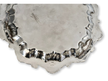 Antique English Silverplate Petit 'D' Tray