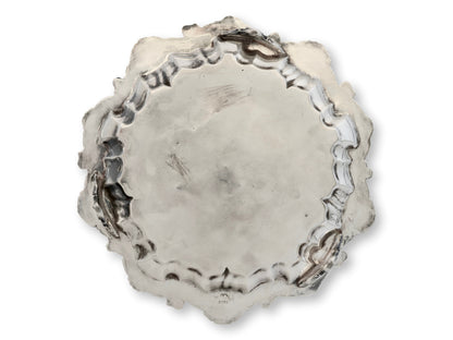 Antique English Silverplate Petit 'D' Tray