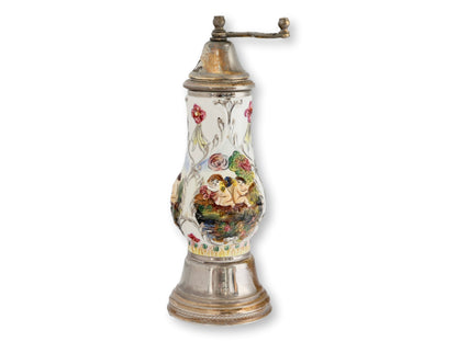 Mid-Century Capodimonte Reuge Musical Pepper Grinder