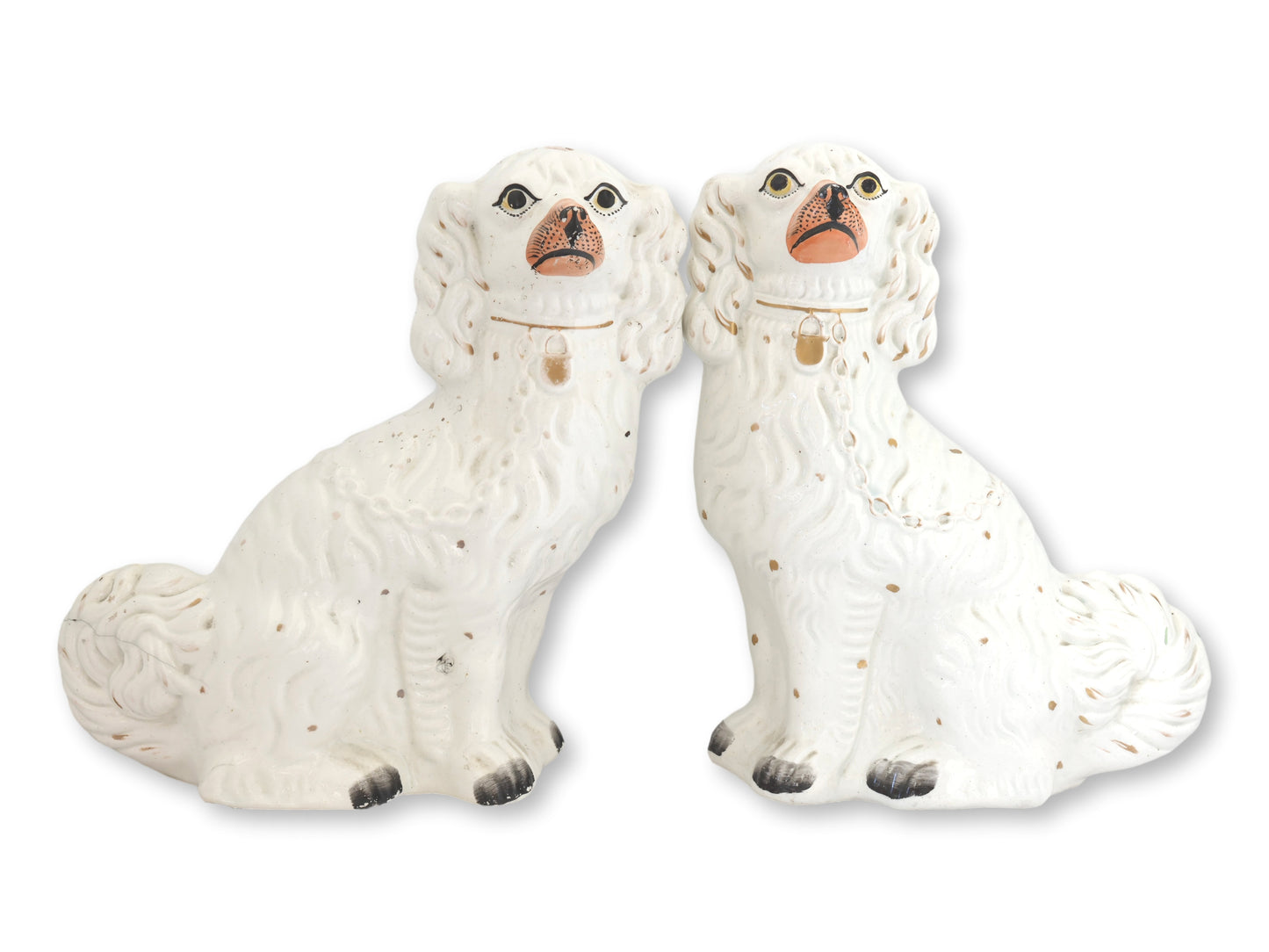 c. 1860s English Victorian 12.25" King Charles Spaniel Dogs