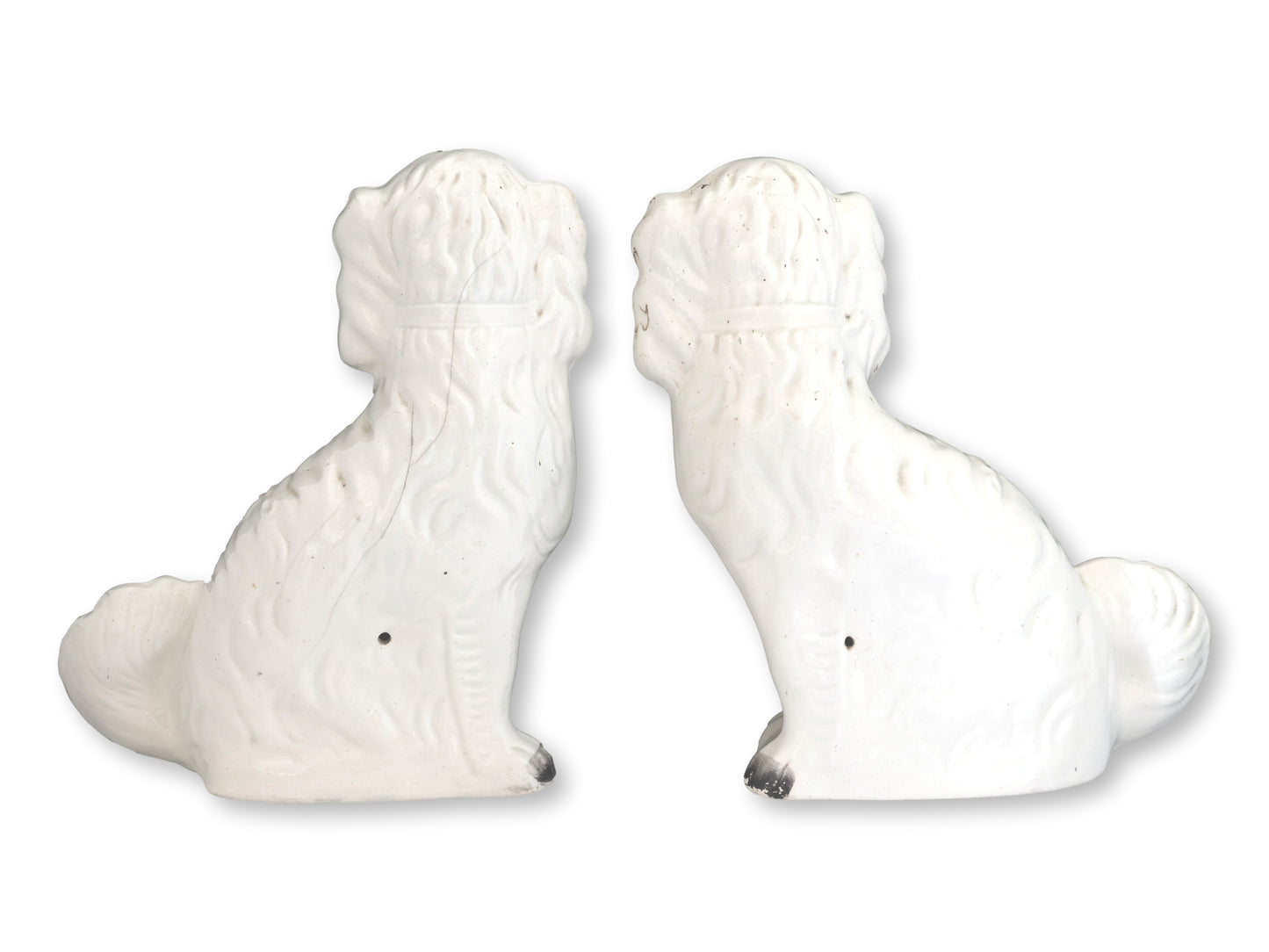 c. 1860s English Victorian 12.25" King Charles Spaniel Dogs