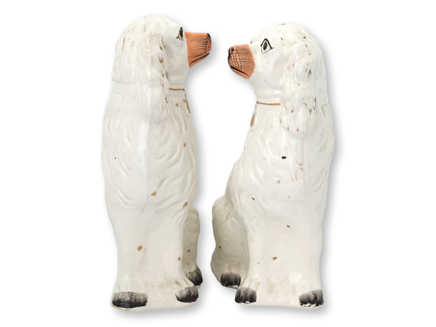 c. 1860s English Victorian 12.25" King Charles Spaniel Dogs