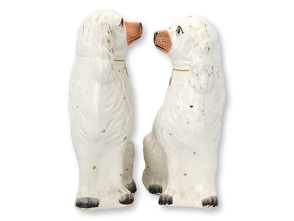 c. 1860s English Victorian 12.25" King Charles Spaniel Dogs