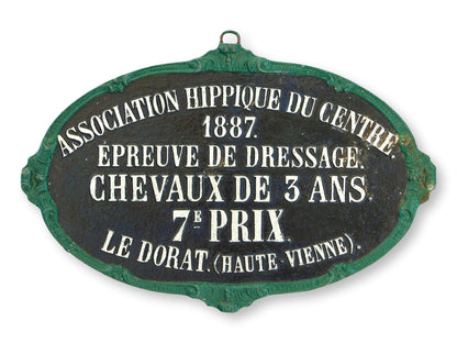 Large 1887 French Dressage Horse Show Trophy