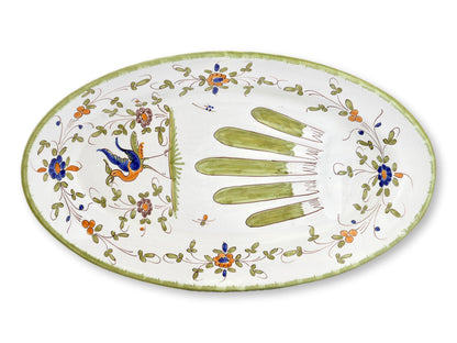 French Faience Asparagus Serving Platter