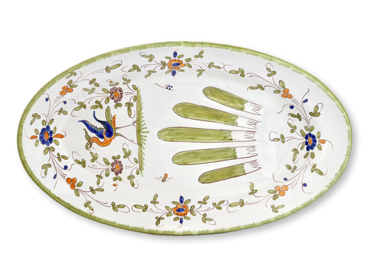 French Faience Asparagus Serving Platter