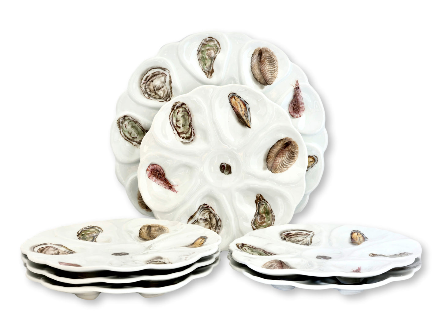 Midcentury Atelier du Tabalou Limoges Oyster & Escargot Service