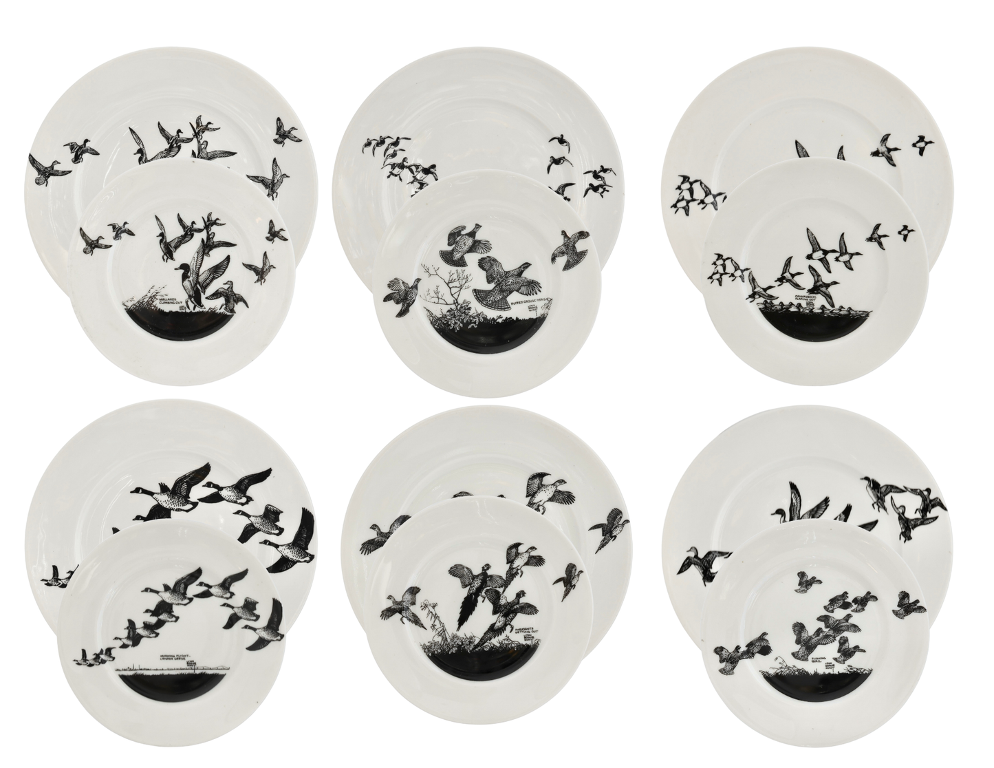 Lynn Bogue Hunt Game Bird Porcelain Plates