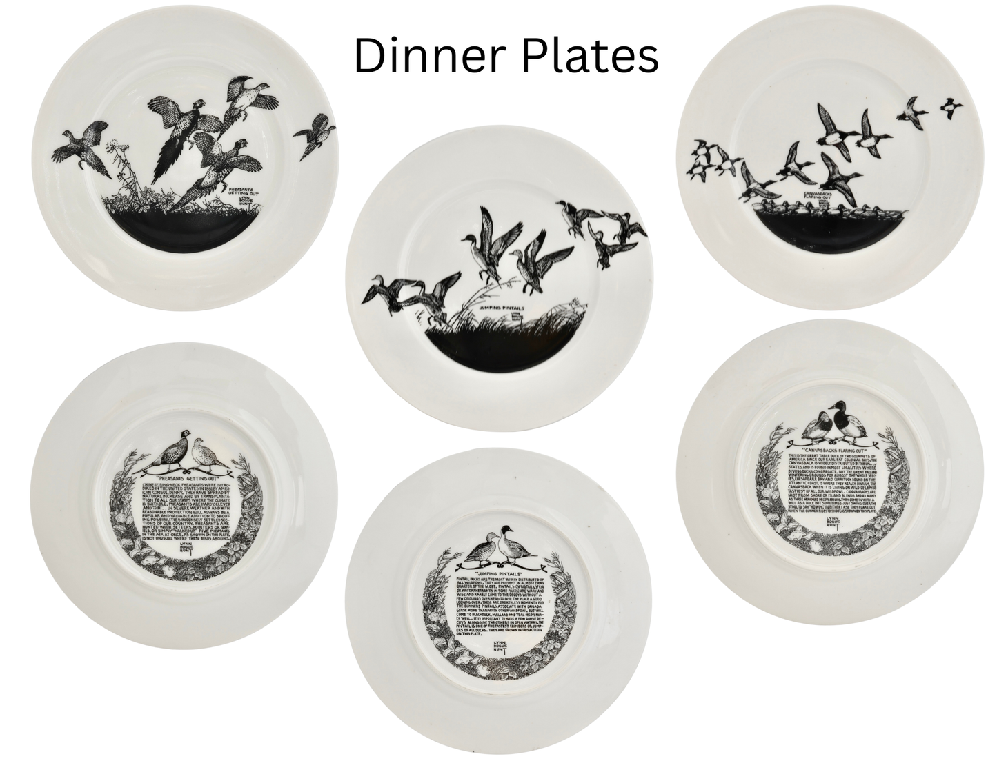 Lynn Bogue Hunt Game Bird Porcelain Plates