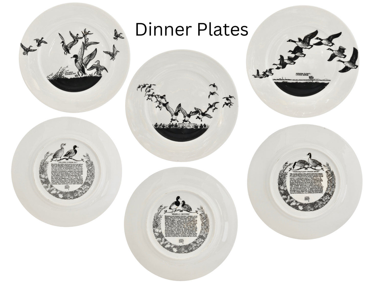Lynn Bogue Hunt Game Bird Porcelain Plates