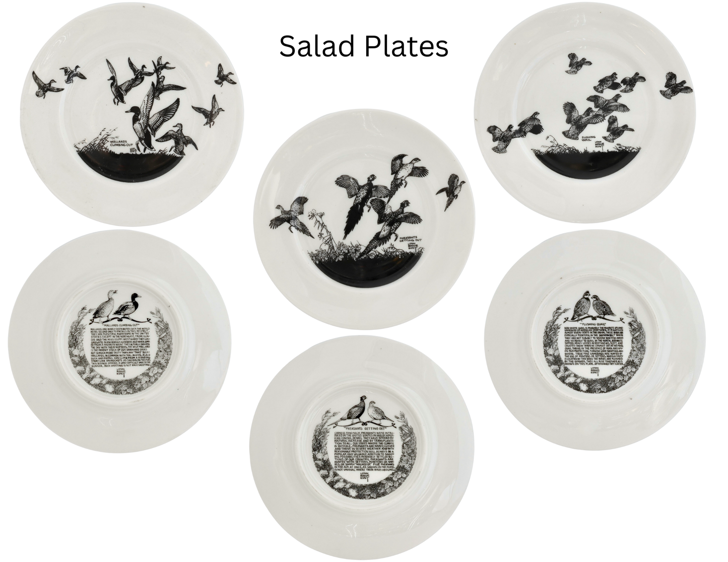 Lynn Bogue Hunt Game Bird Porcelain Plates