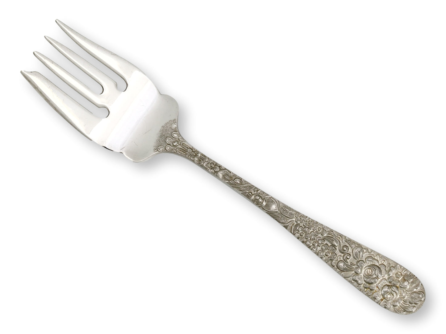 Sterling Silver Kirk Stieff Rose Salad Forks, Set of 4