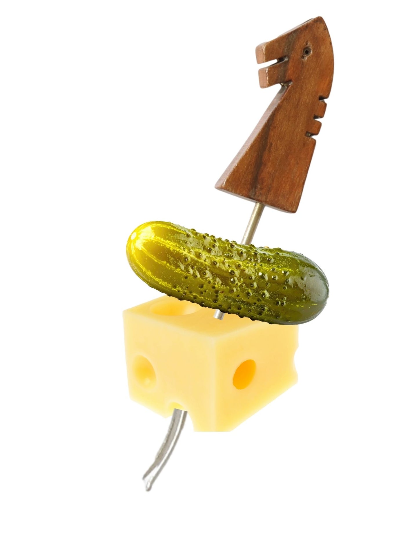 Midcentury French Dice Cocktail Sticks with Horse Heads