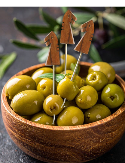 Midcentury French Dice Cocktail Sticks with Horse Heads