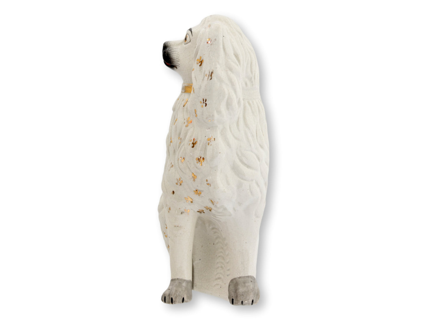 c. 1860s English Staffordshire “Lion Dog” King Charles Spaniel