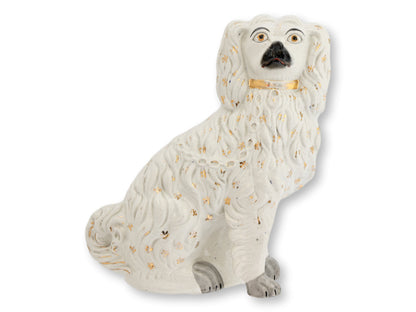 c. 1860s English Staffordshire “Lion Dog” King Charles Spaniel