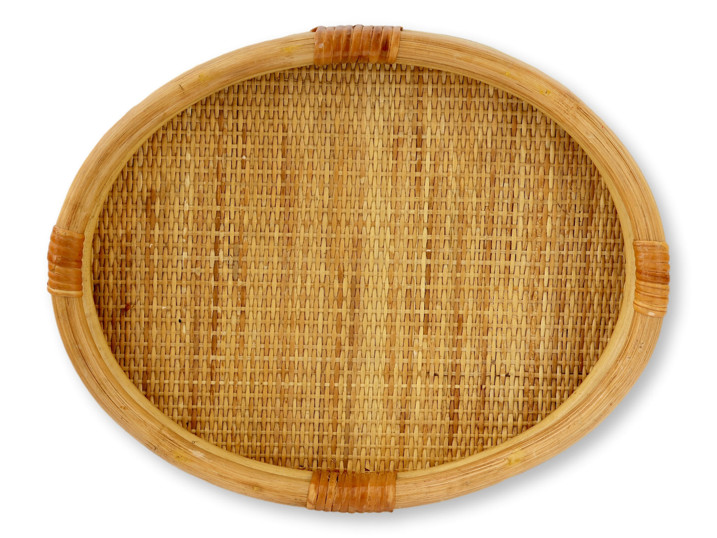 Vintage French Bamboo Serving Tray