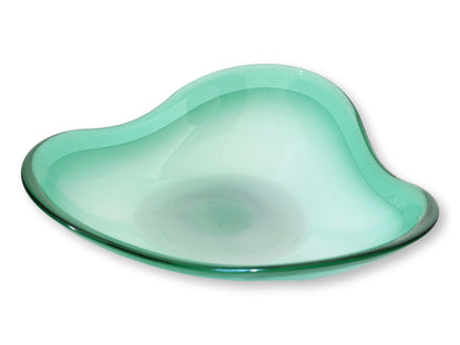 Freeform Sea Green Murano Glass Bowl