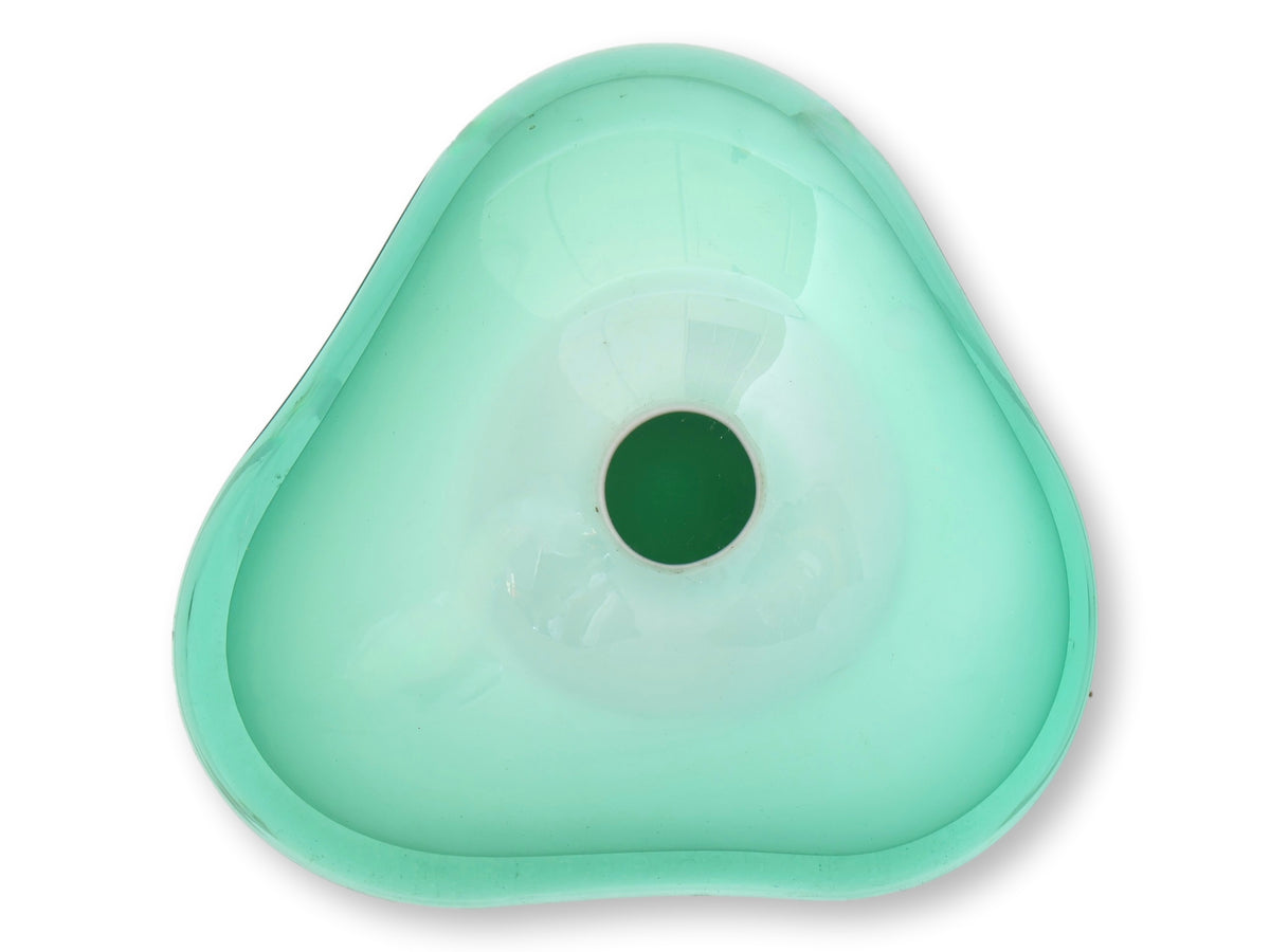 Freeform Sea Green Murano Glass Bowl