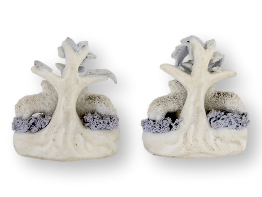 Anitque Miniature Bisque Staffordshire Lambs