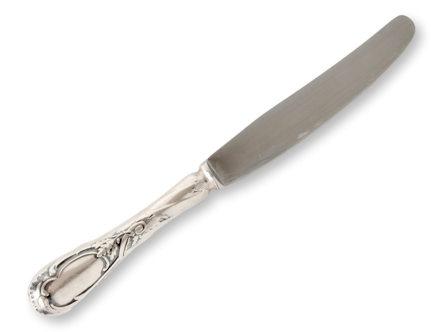 Antique French Silverplate Dinner Knives, Set of 12