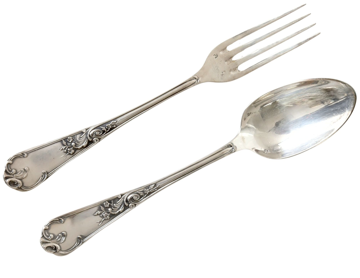 Antique French Silverplate Flatware Service for 12