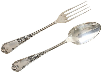Antique French Silverplate Flatware Service for 12