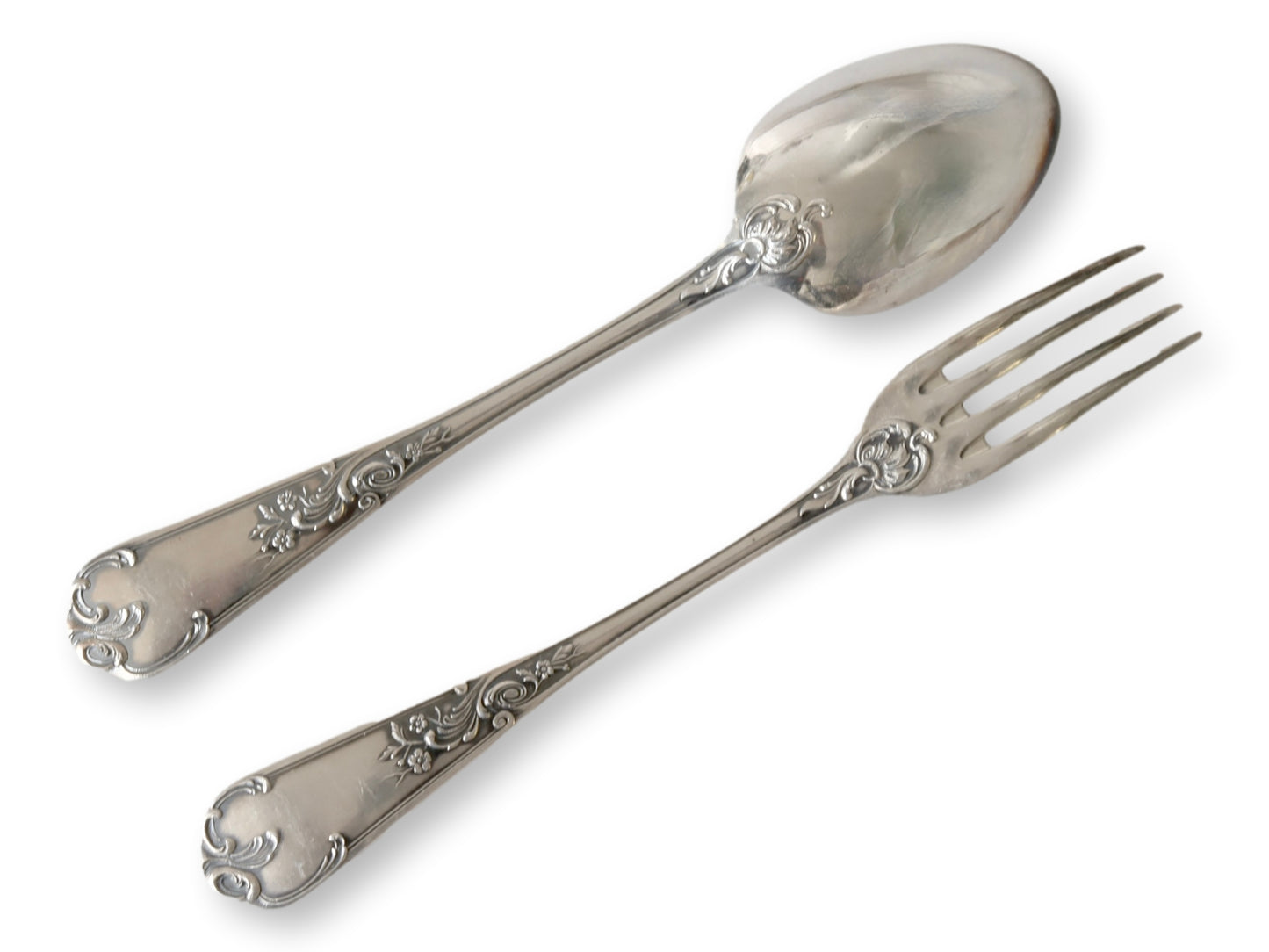 Antique French Silverplate Flatware Service for 12