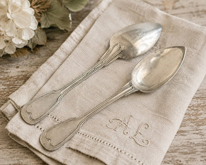 19th-Century Christofle "Chinon" Table Spoons w/Pointed Bowls