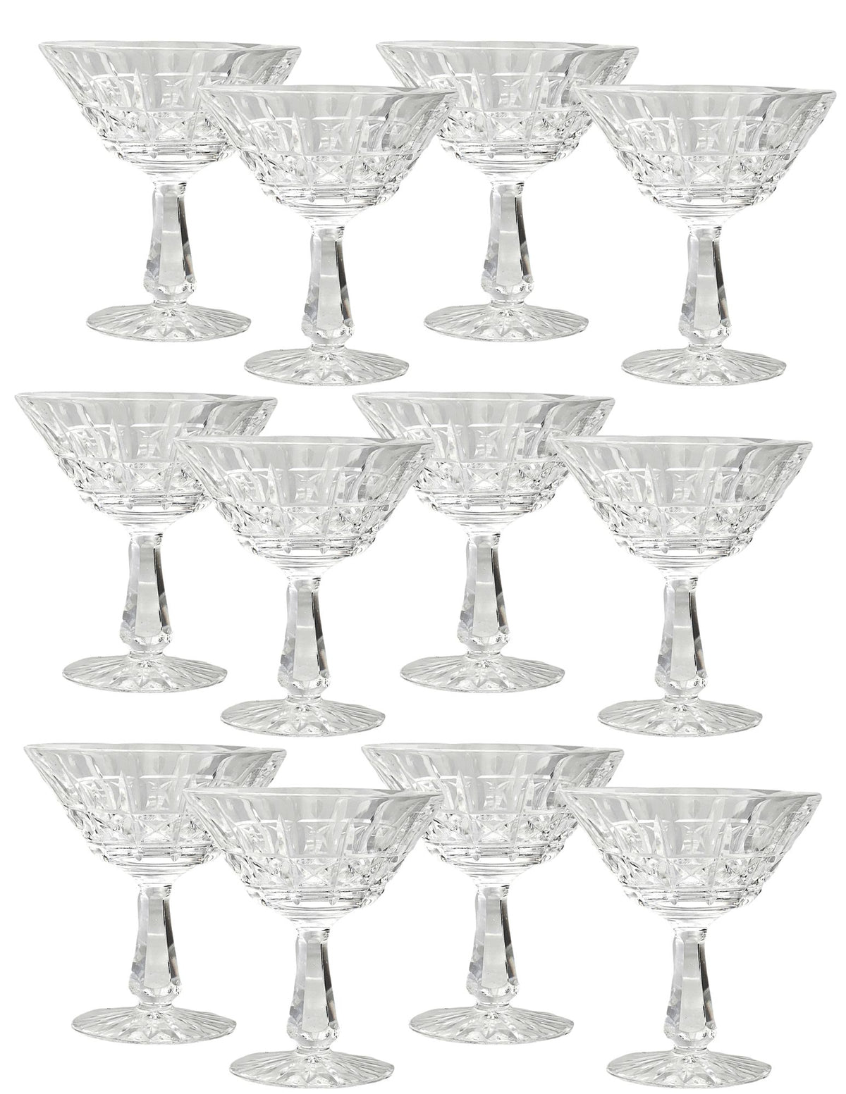 Waterford Kylemore 4.75" Champagne Coupes, Set of 12