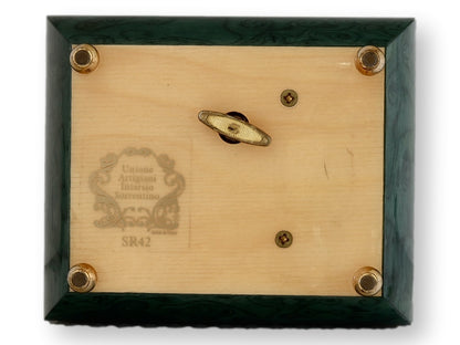 Italian Inlaid Music Box with Heart Motif