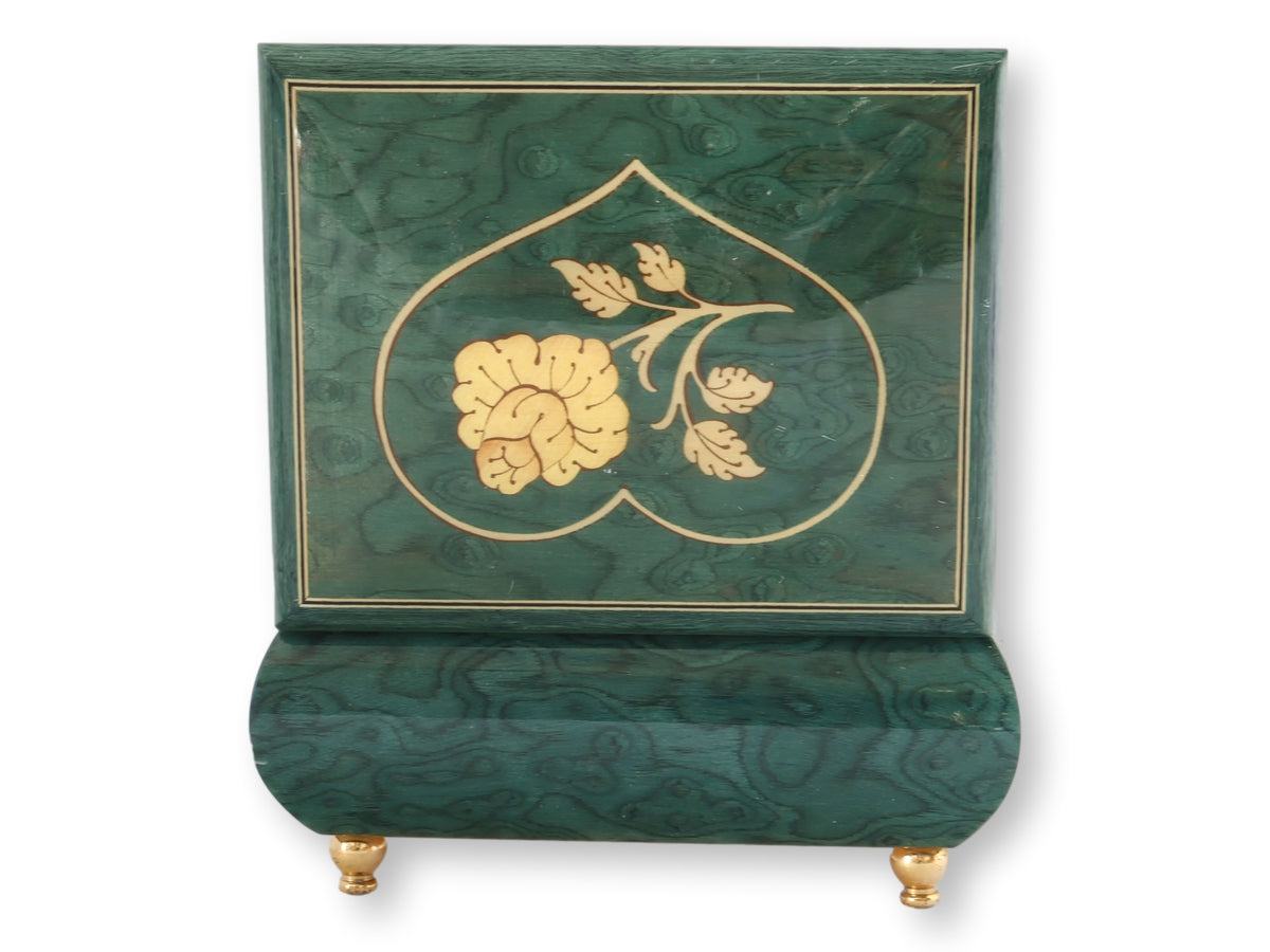 Italian Inlaid Music Box with Heart Motif