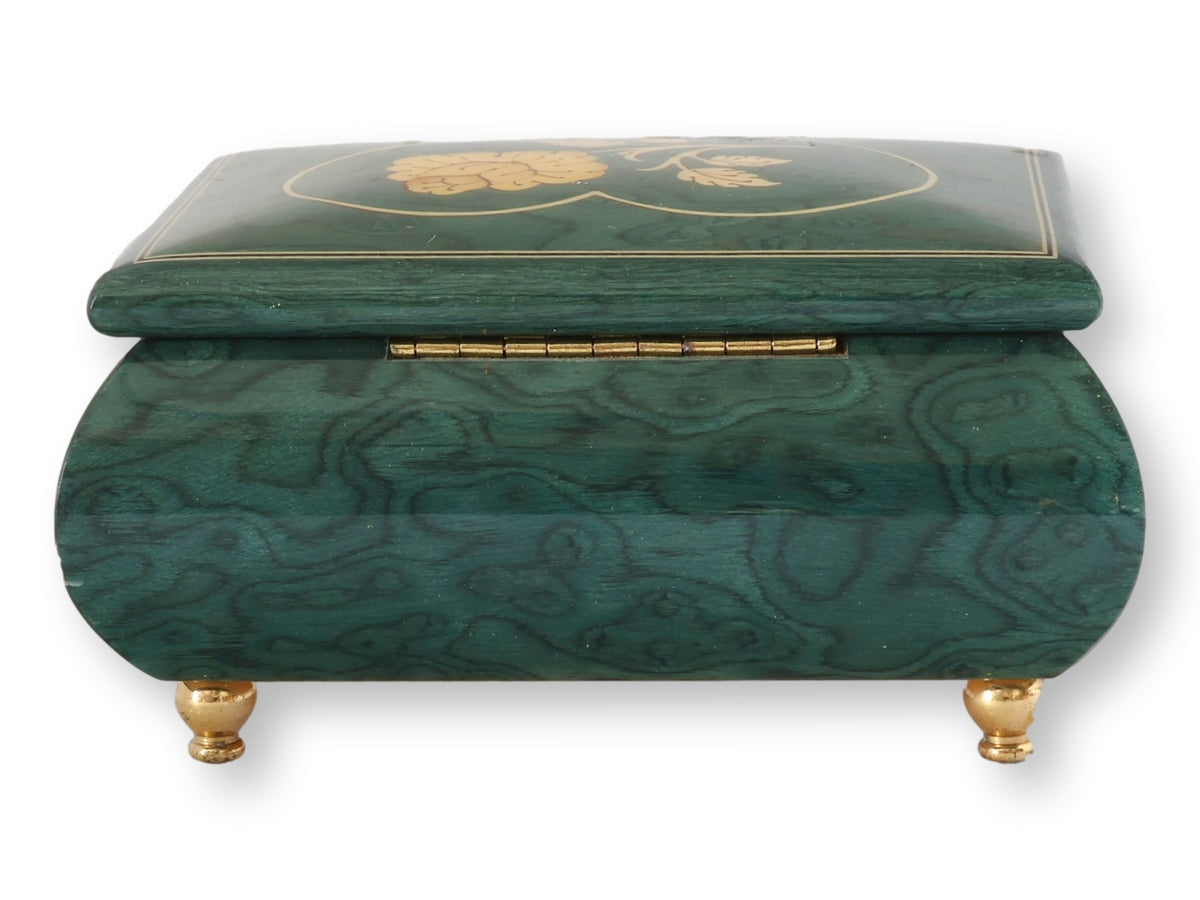 Italian Inlaid Music Box with Heart Motif