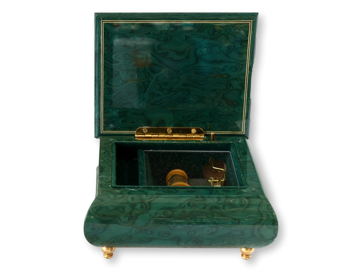 Italian Inlaid Music Box with Heart Motif