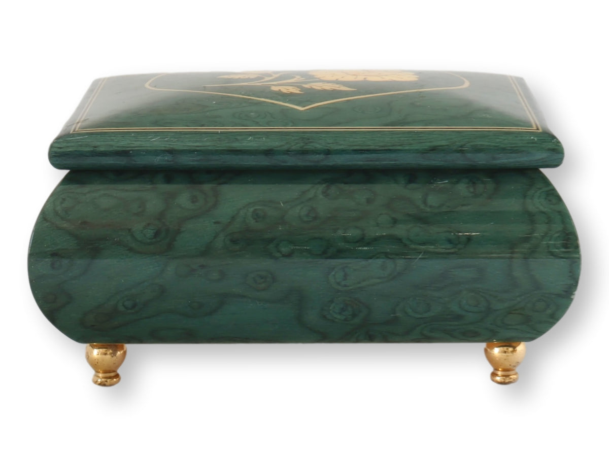 Italian Inlaid Music Box with Heart Motif