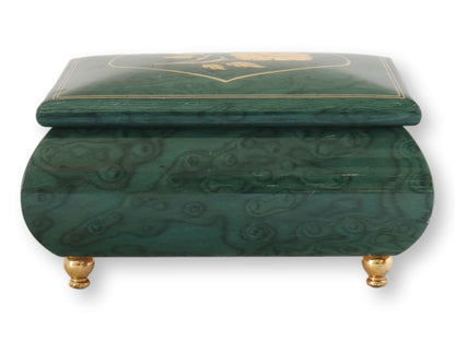 Italian Inlaid Music Box with Heart Motif