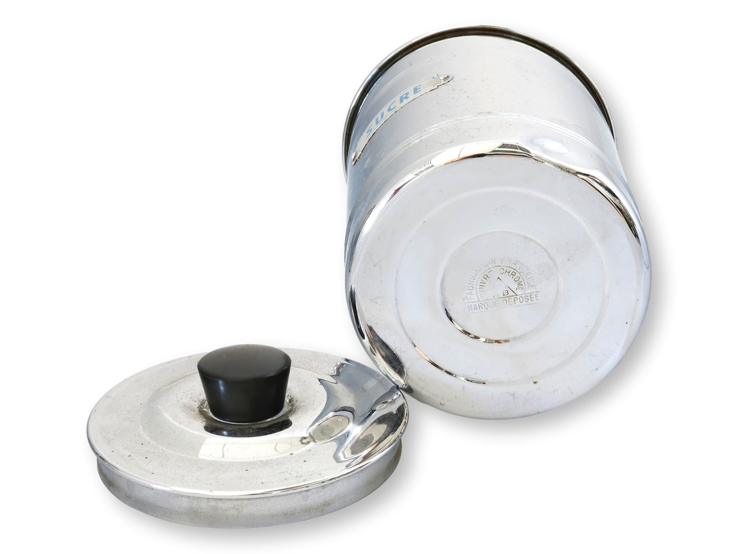 1950s French Chrome Coffee Making Canisters