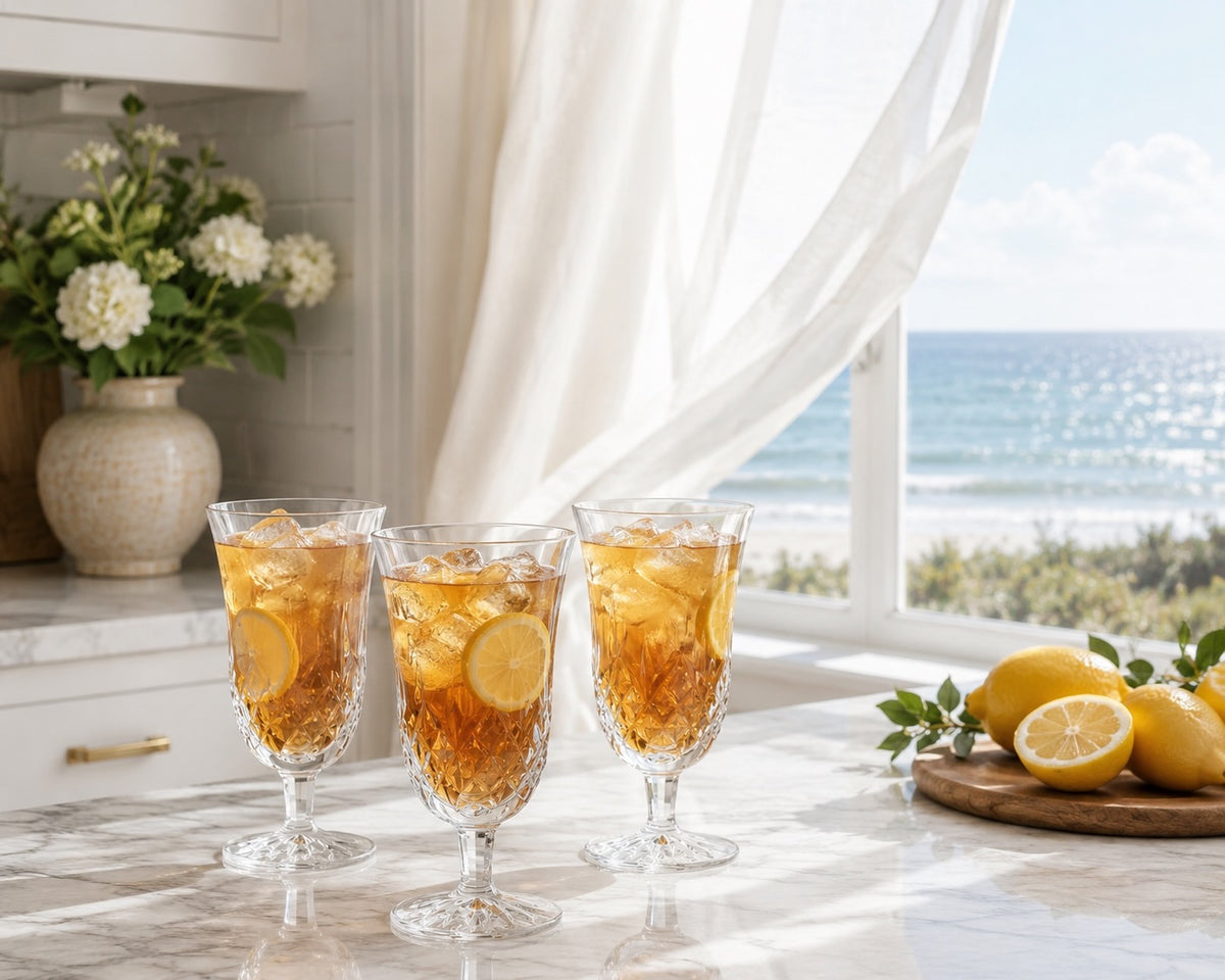 Waterford Lismore Stemmed Iced Tea Glasses, Set of 3