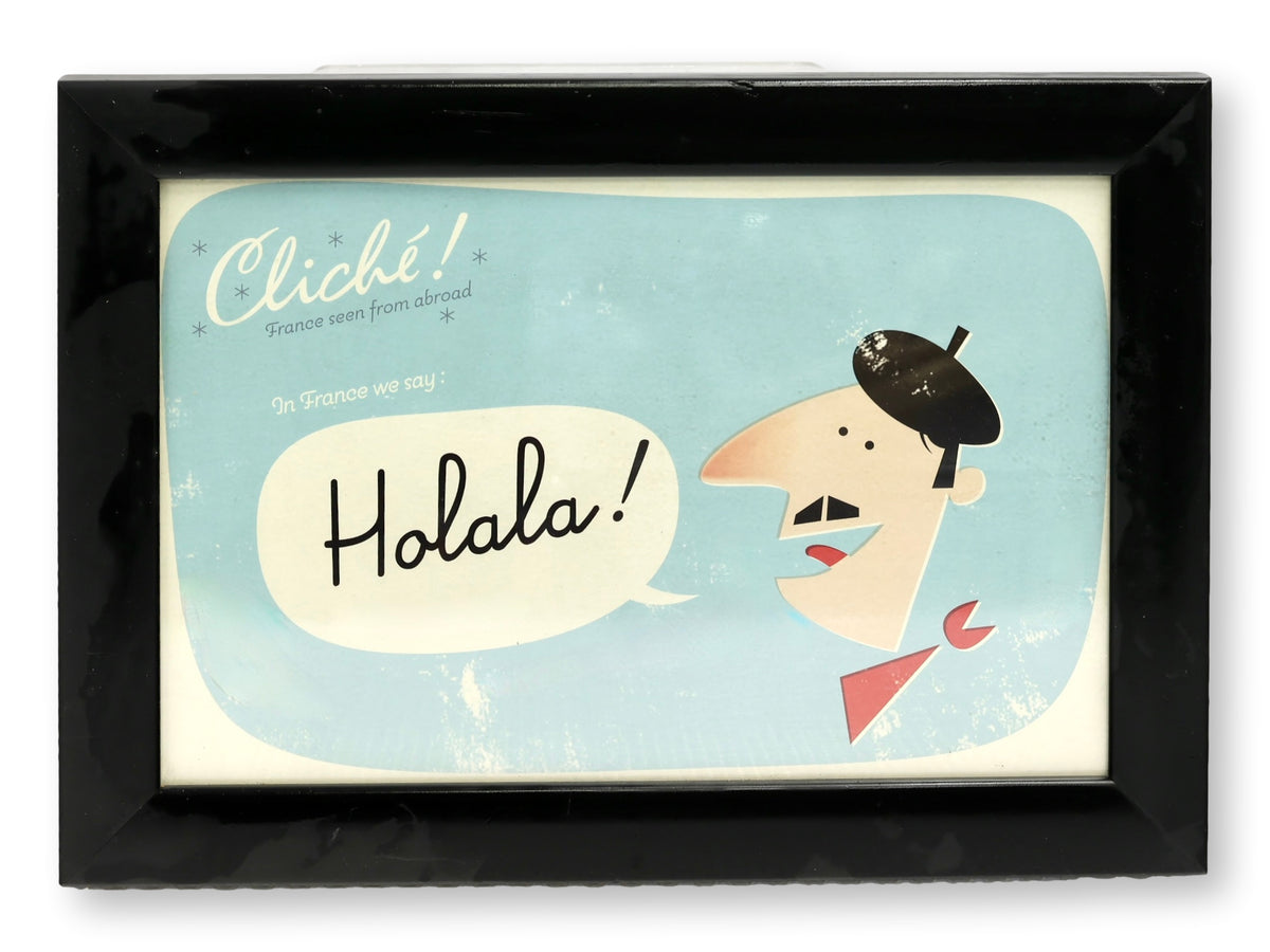 French Tourist Satire Framed Art Print
