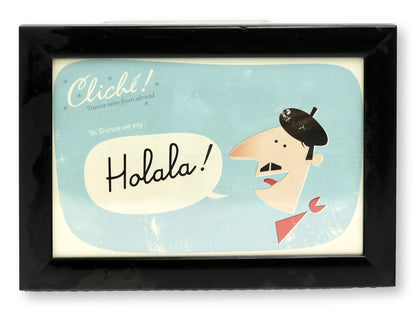 French Tourist Satire Framed Art Print