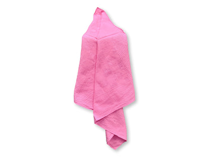 Antique French Pink Checkerboard Napkins, Set of 8