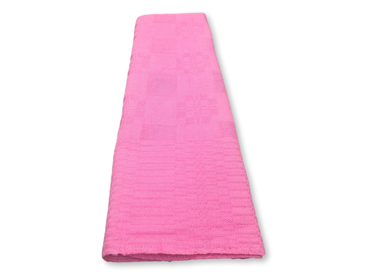 Antique French Pink Checkerboard Napkins, Set of 8